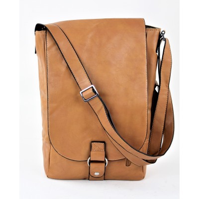 9002 -BEIGE LEATHER (PU) WINE BAG